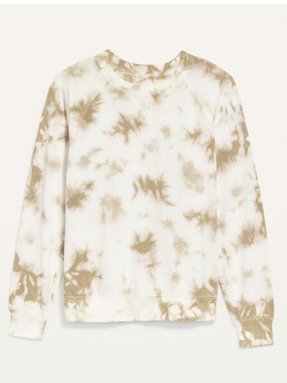 Tie-Dye Crewneck Sweatshirt - White & Tan